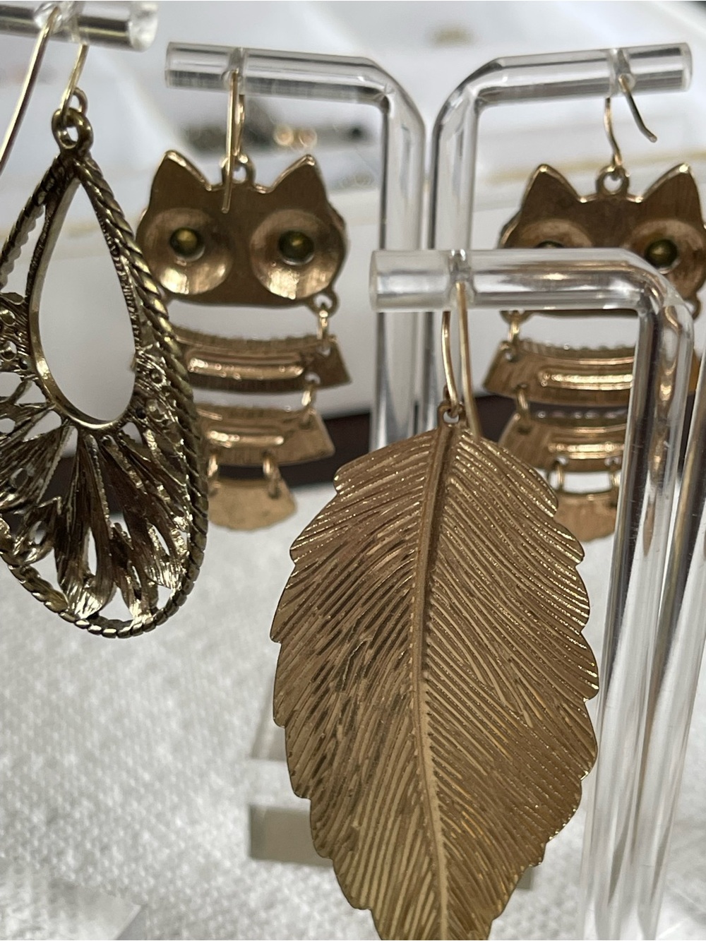 10 pr Gold and silver tone and Earrings